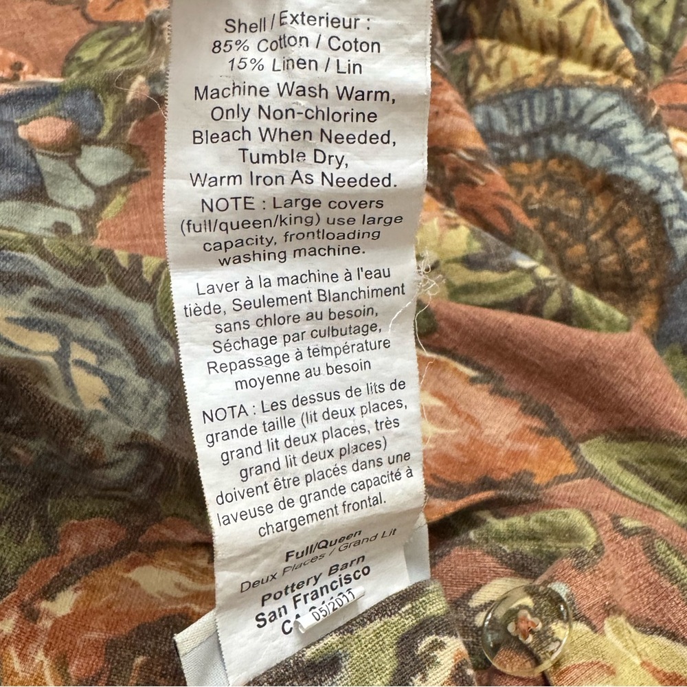 Pottery Barn Floral Duvet Cover - Multicolor - Picture 10 of 10